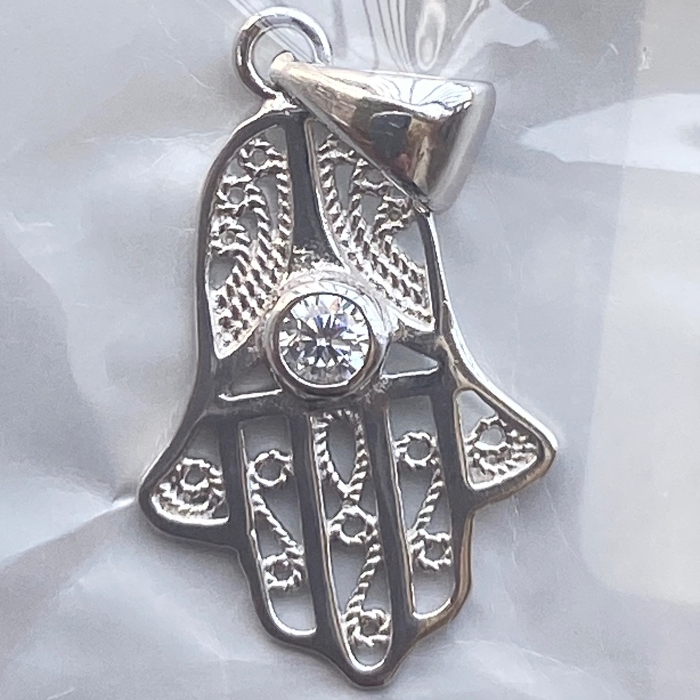 Sterling Silver Hamsa Charm New